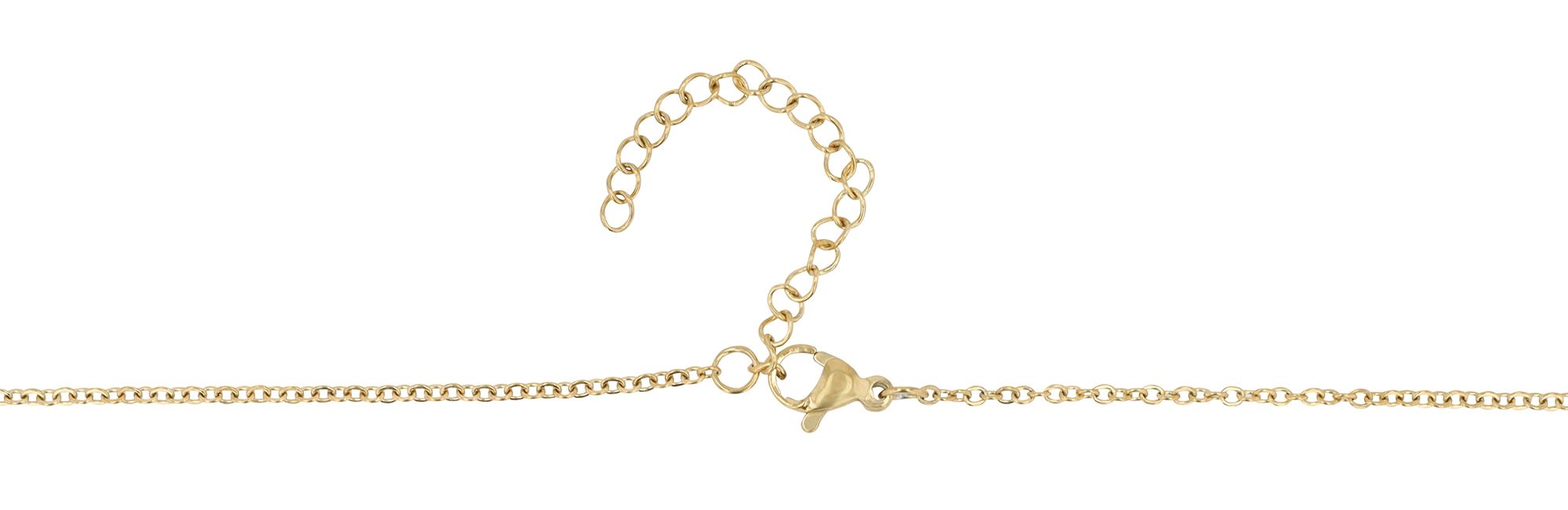 "Tabea" Edelstahlkette mit Gravurplatte, 43+5cm, goldfarben