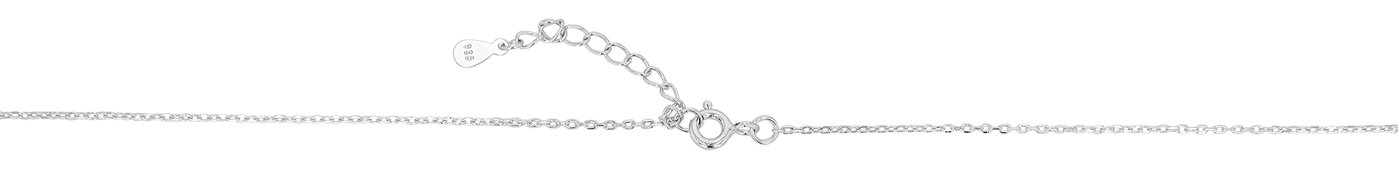 "Insi" 925/- Echt Silber Kette mit Anhänger, rhodiniert, Gravurplatte