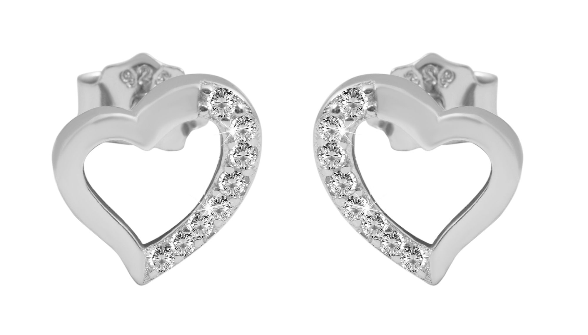 "Imala", 925/- Echt Silber Schmuckset mit Ohrring und Anhänger, silberfarben, rhodiniert