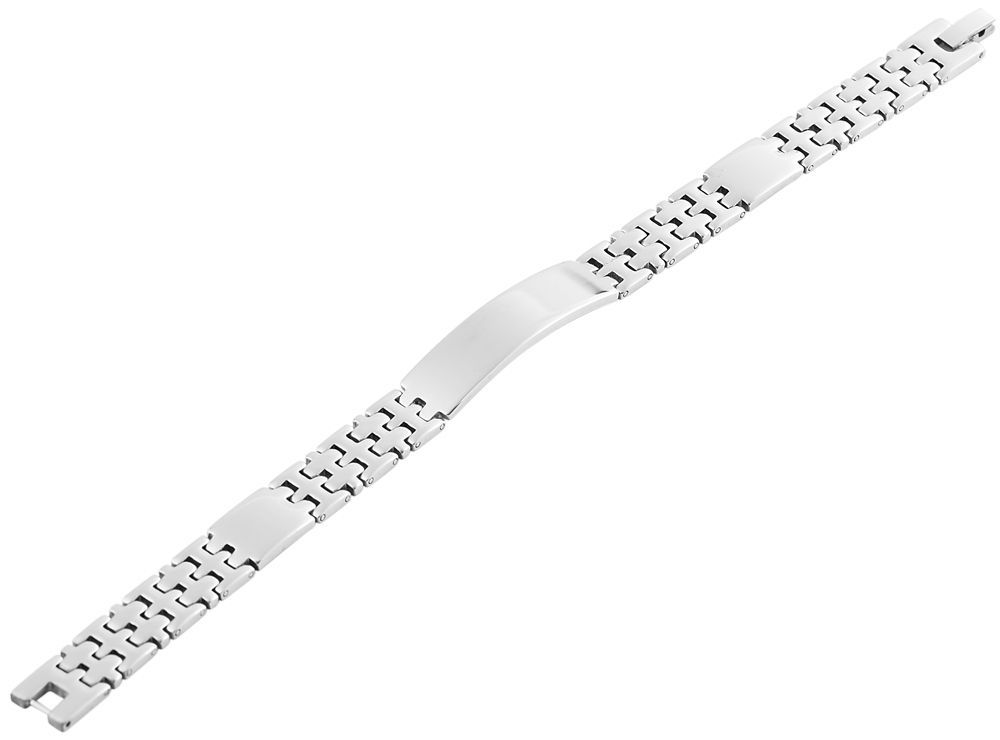 Akzent Gliederarmband aus Edelstahl in silberfarbig