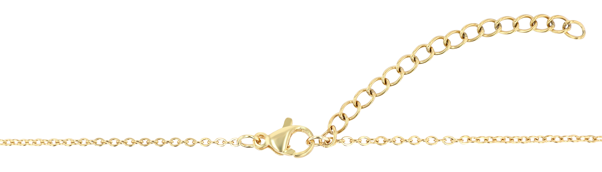 "Carlin", Edelstahl Kette mit Anhänger - Infinity/ Pfote, 43+5cm, goldfarben