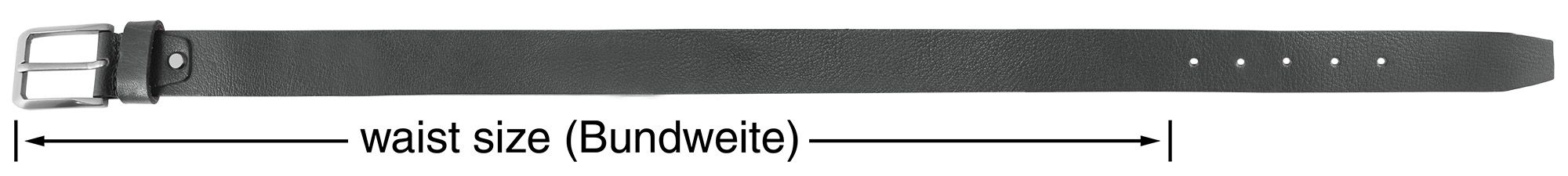 Leonardo Verrelli Echtleder Gürtel, kürzbar, dunkelgrau, 120 cm