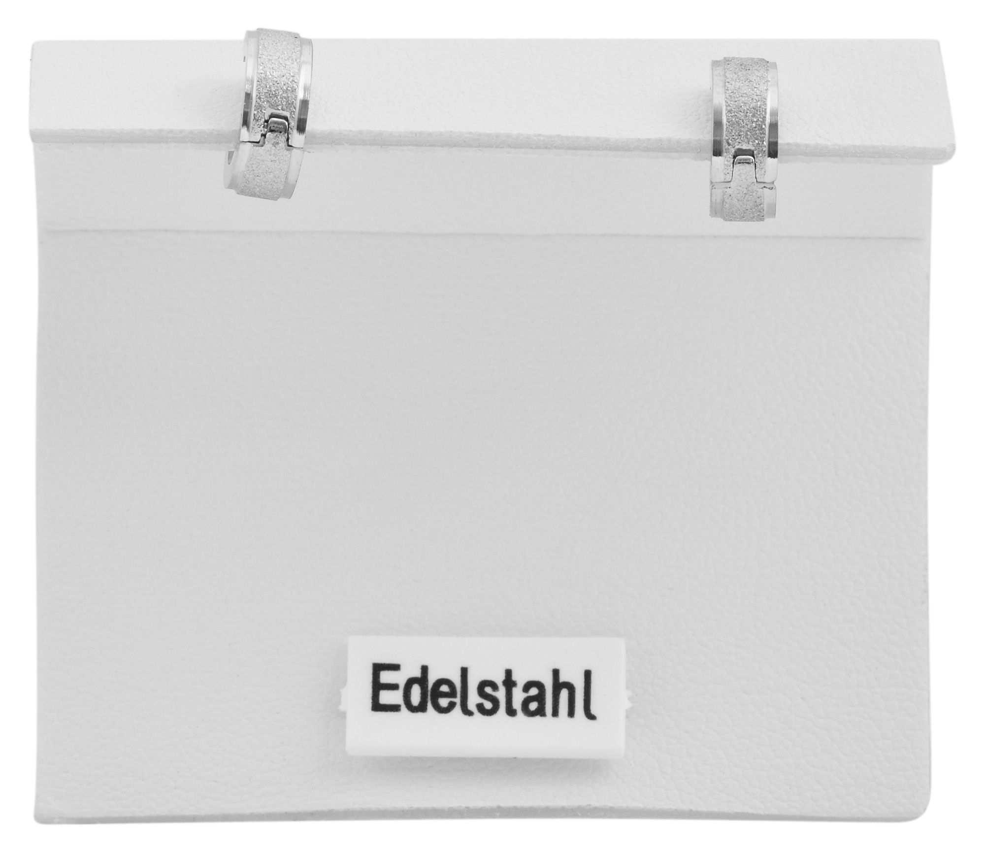 Akzent Edelstahl Klapp-Creolen, sandgestrahlt