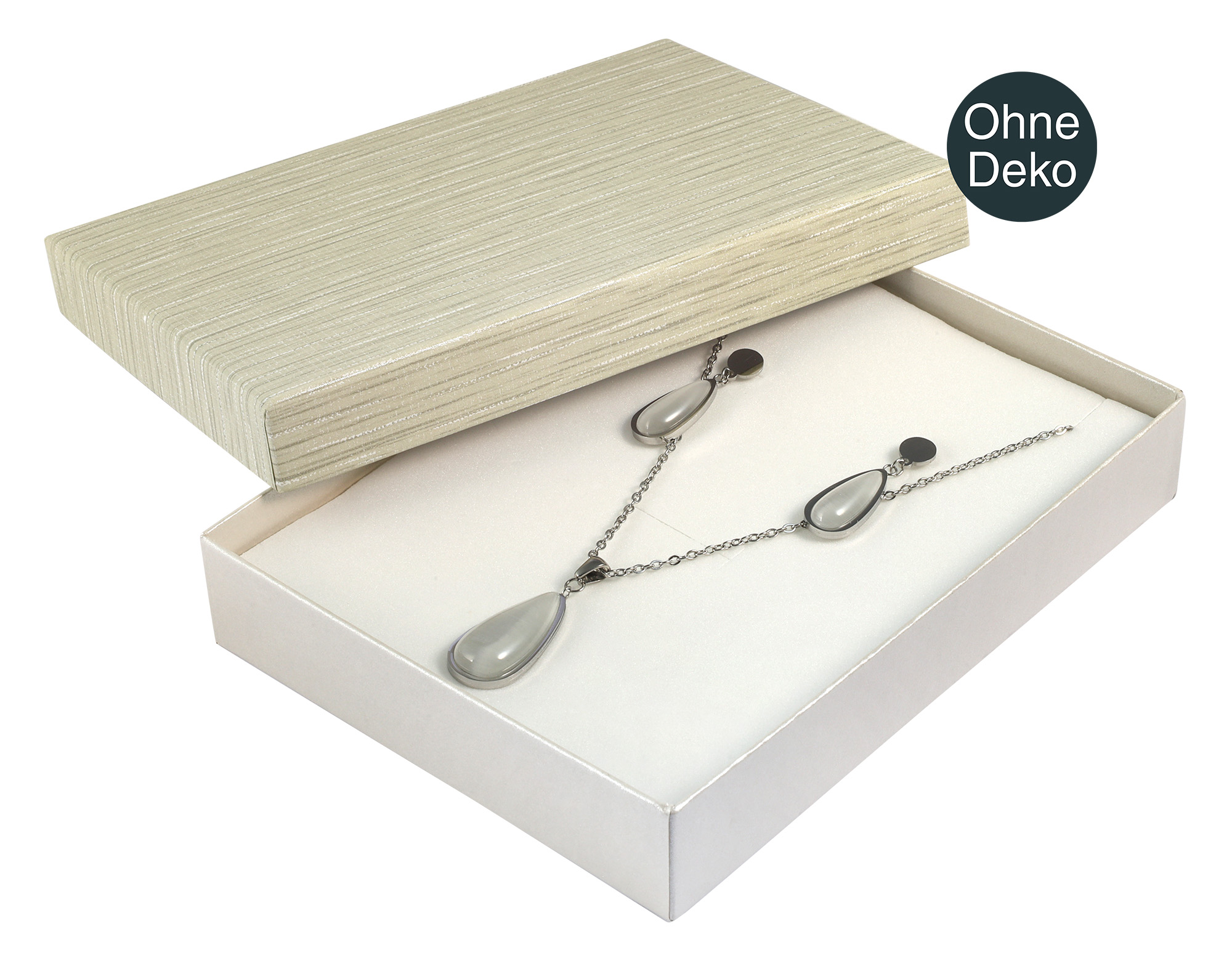 Papp Schmuckboxen, taupe, VE12, 16 x 12 cm