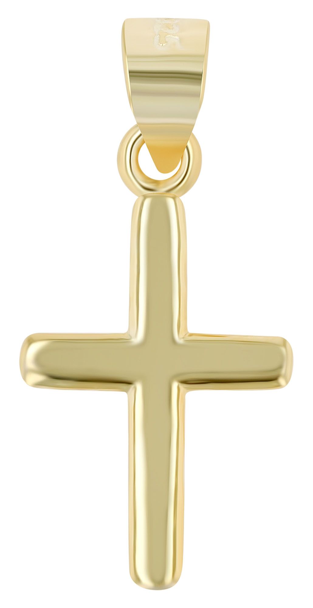 925/- Echt Silber Kreuzanhänger "Valeria", vergoldet