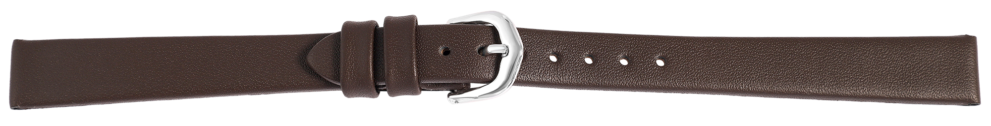 Echtleder-Uhrenarmband, braun, 12 mm
