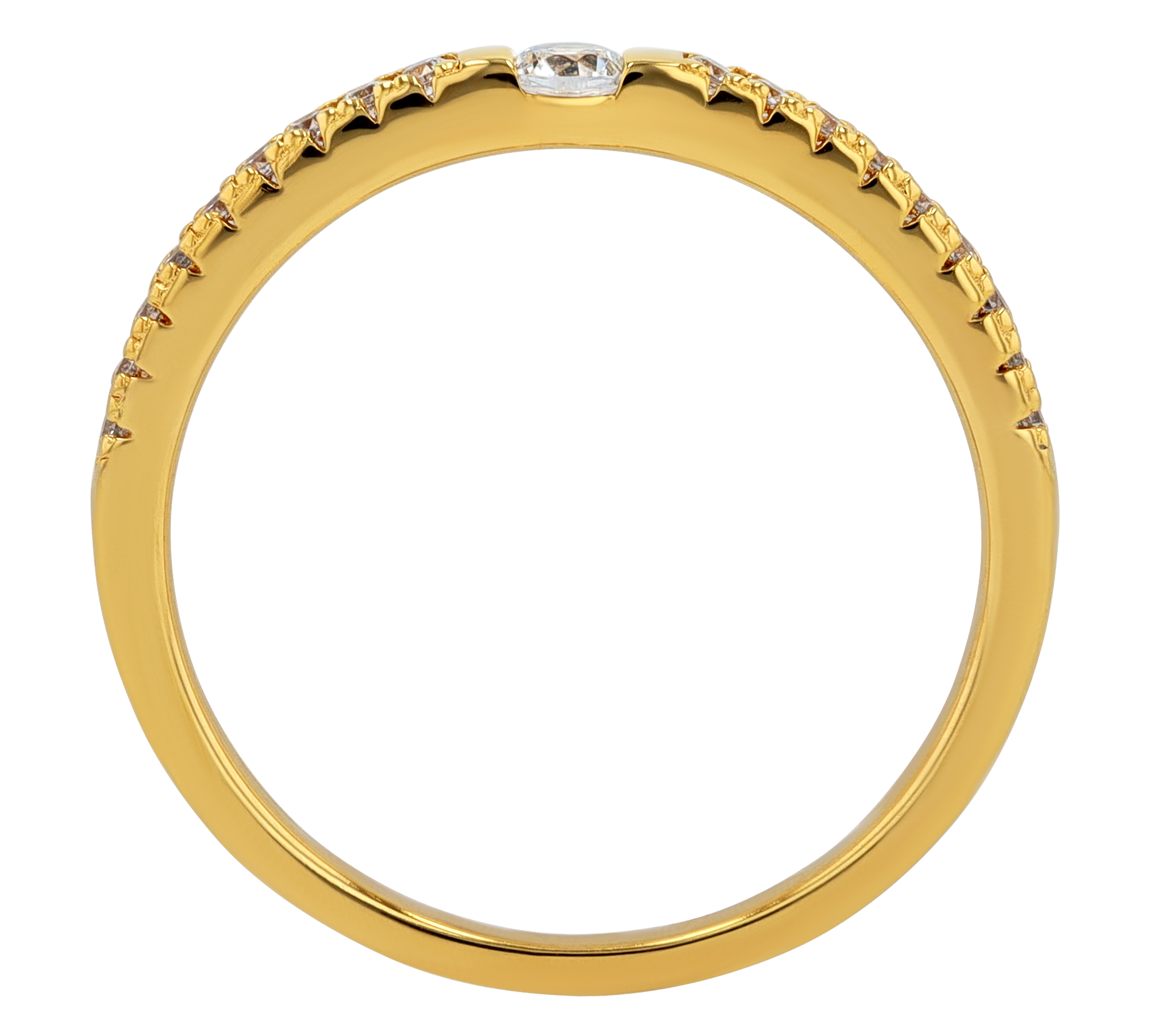 Sif Jakobs Jewellery 925/- Echt Silber Ring "Ellera Uno" Gr 54, Zirkonia (weiß), vergoldet