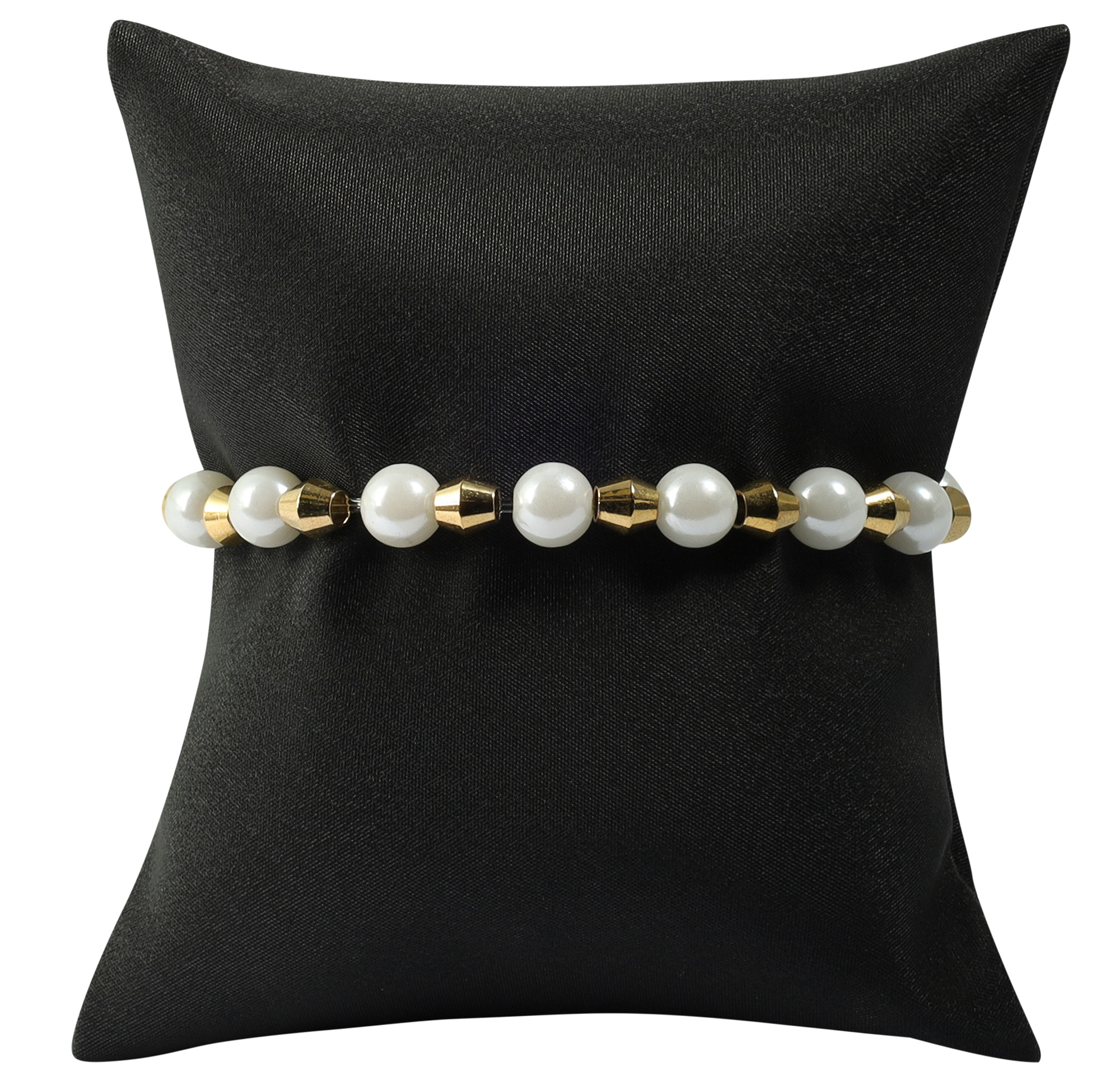 Dekokissen für Armbänder/Uhren (Dekoserie Soft), PU-bezogen, schwarz