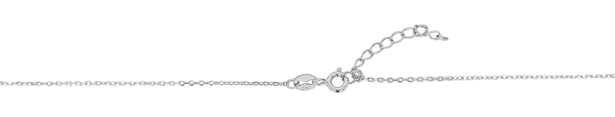 "Silma" 925/- Echt Silber Kette mit Anhänger, Zirkoniabesatz, 42 + 3 cm