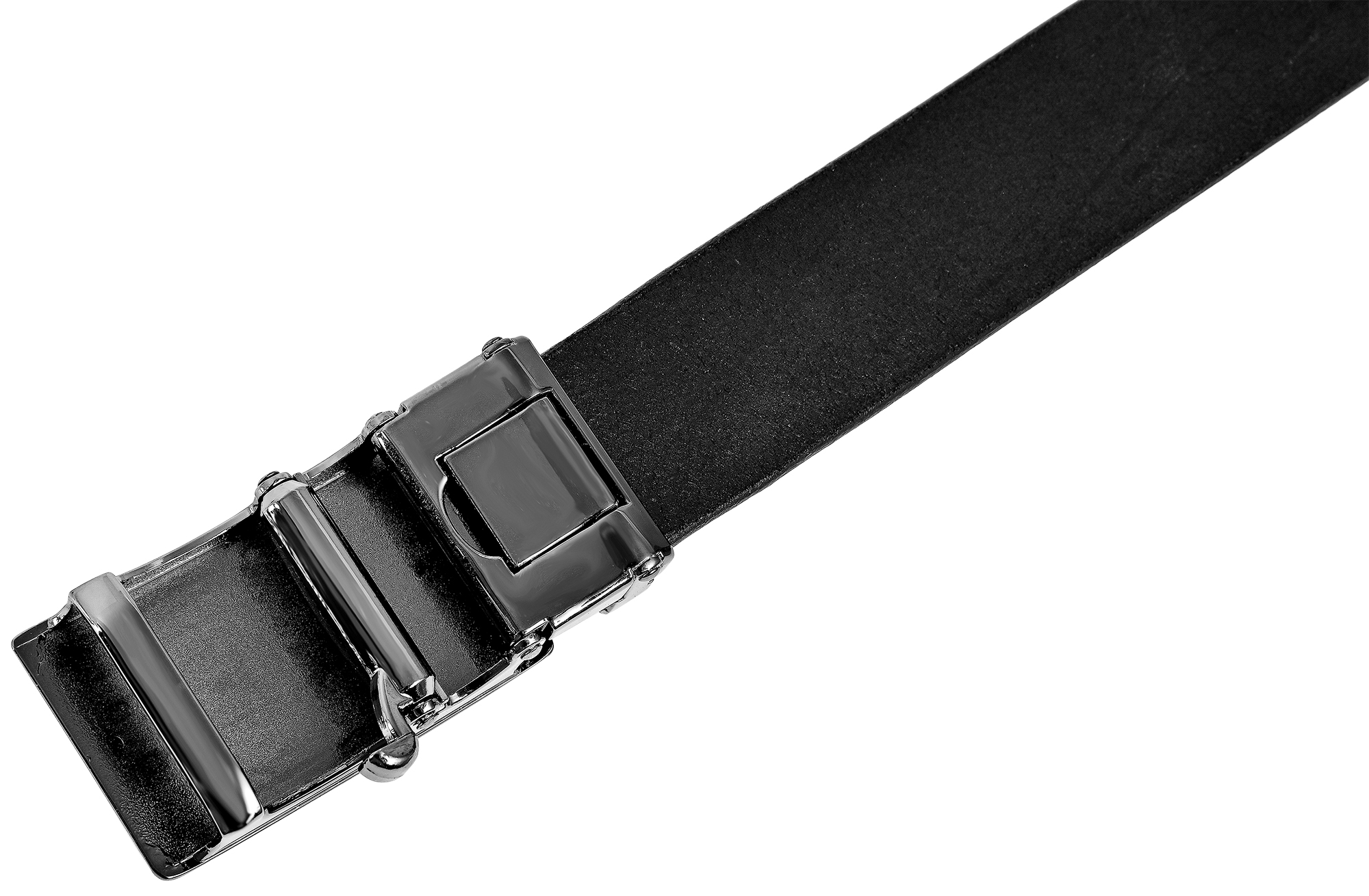 Leonardo Verrelli Echtleder Automatik-Gürtel, max. 100 cm/ 35 mm, schwarz - kürzbar